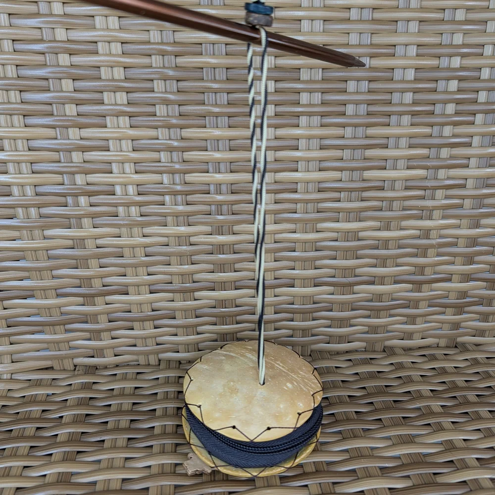 Handmade Coconut Shell Wristlet Pouch Floral Leaf Beads Asian Small - Picture 10 of 12